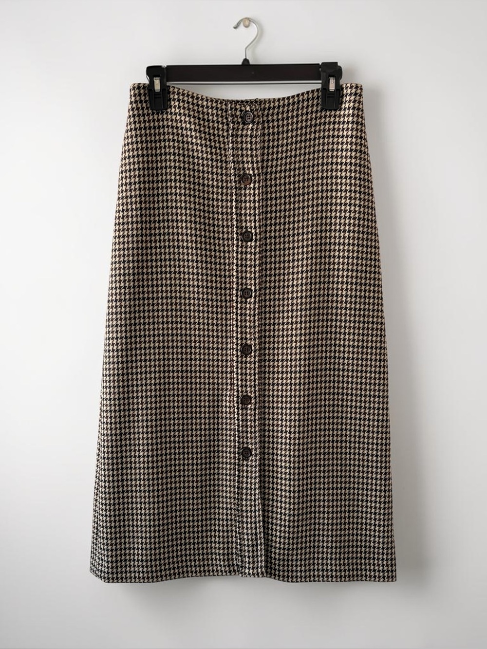 Kors Michael Kors Houndstooth Button-Front Midi Pencil Skirt Womens sz 2